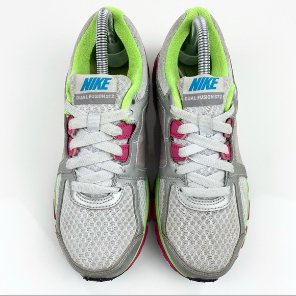Nike Dual Fusion ST 2 Silver Pink Women's Athletic Running Shoes Size 7.5 2012 - Picture 3 of 10